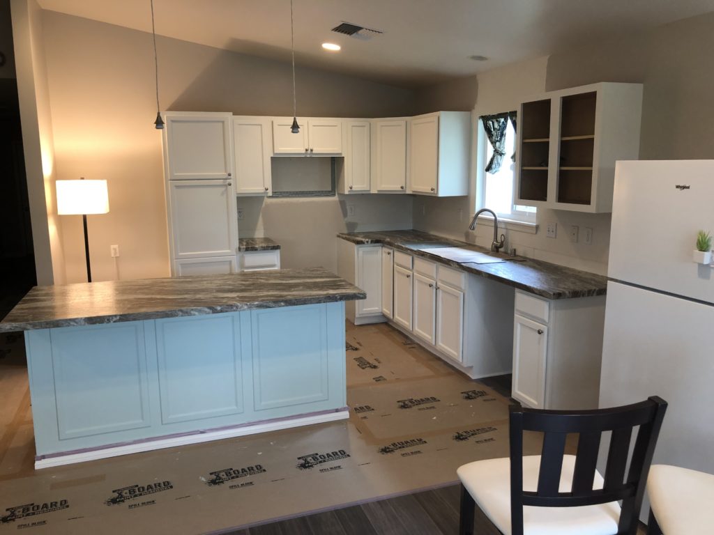 Painted two color kitchen